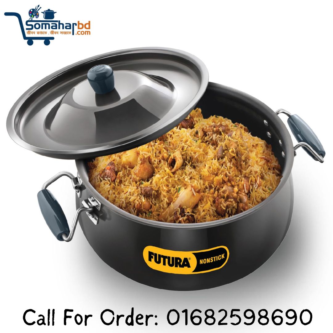 Hawkins Futura 12-Litre BigBoy Biryani Handi Hard Anodised With Lid.