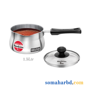 Hawkins Stainless Steel Tpan 1.5L With Glass Lid.
