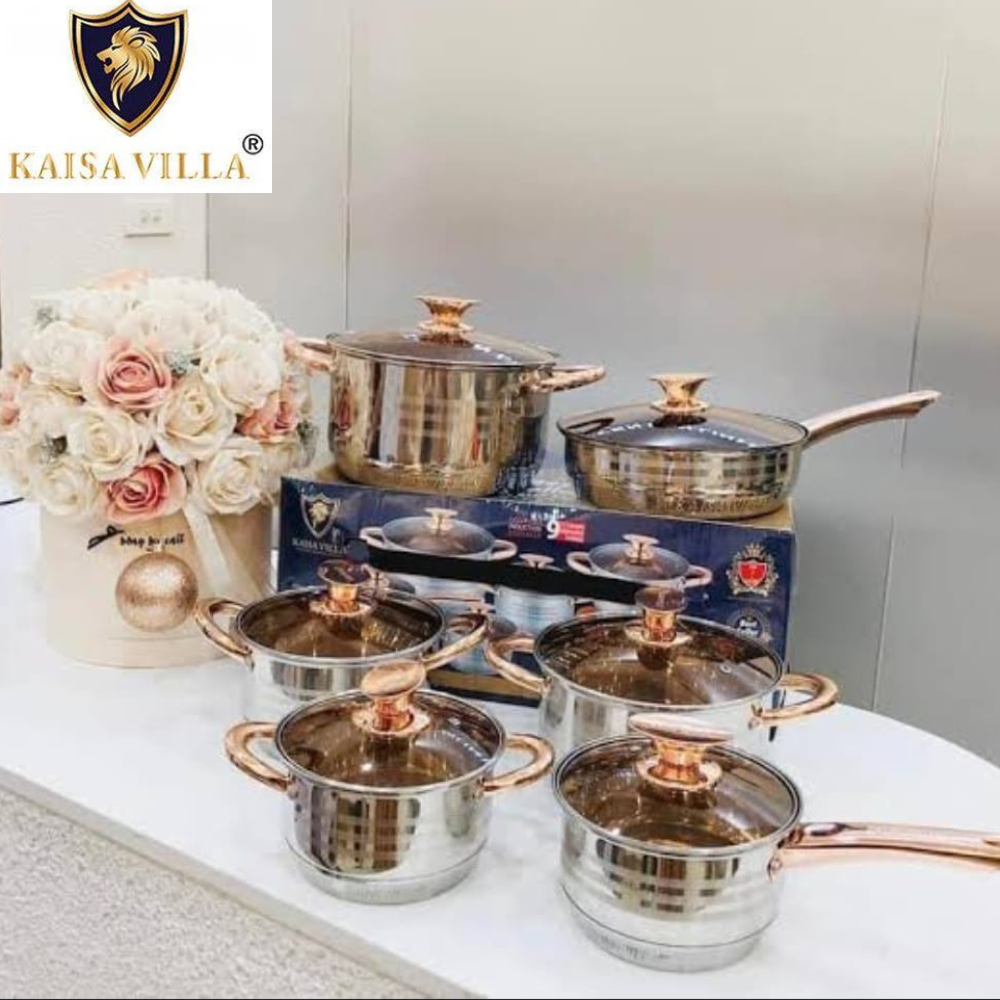 Kaisa Villa Stainless Steel Cookware Set 12pc With Lid KV-6618. - Image 3
